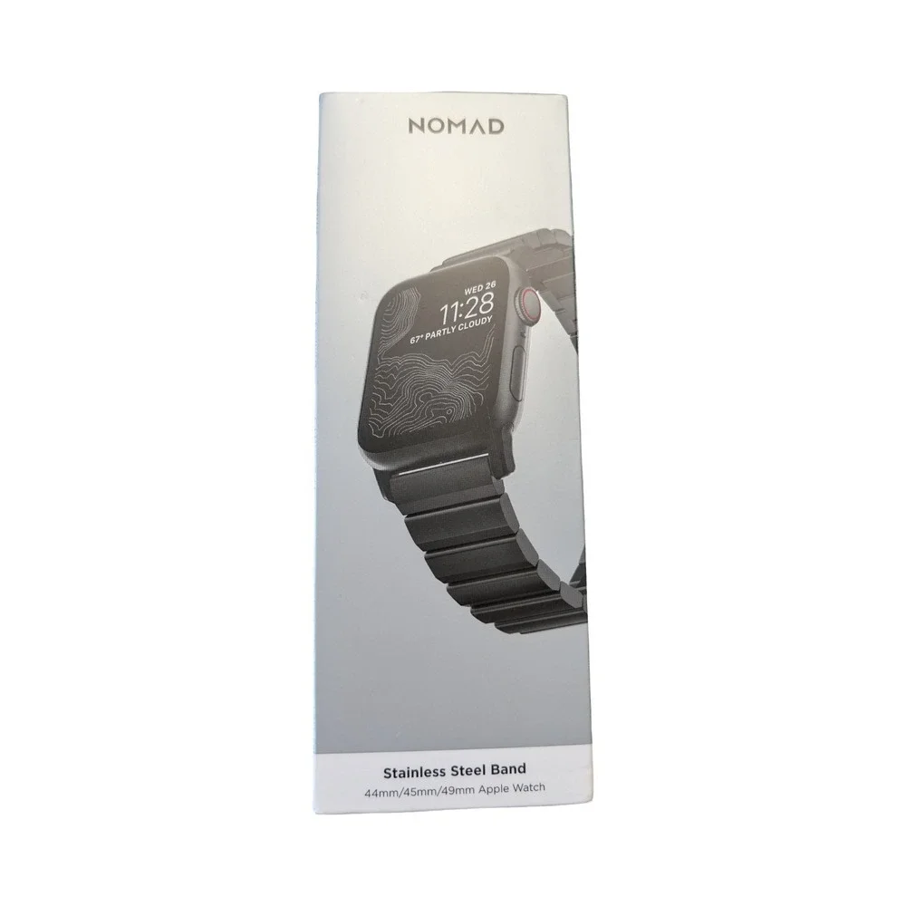 27-U NOMAD Stainless Steel Band For Apple 44mm/45mm/49mm NM1A4HB000 - Black